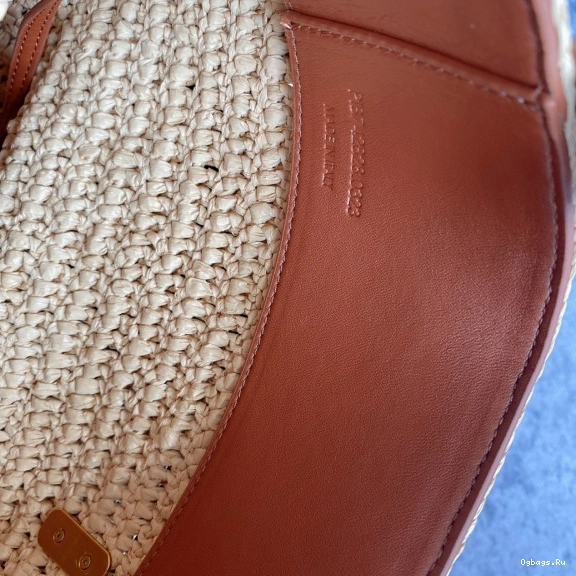 bucket bag-20*25*16CM Le 37 YSL leather-trimmed raffia 0717
